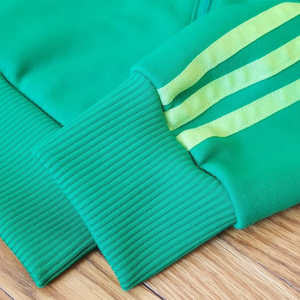 Kids Adidas Track Jacket Size Large Green - Picture 4 of 8